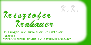 krisztofer krakauer business card